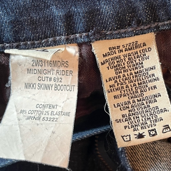 David Kahn Midnight Rider Nikki Skinny Bootcut, Size 31 (10) - Picture 4 of 10